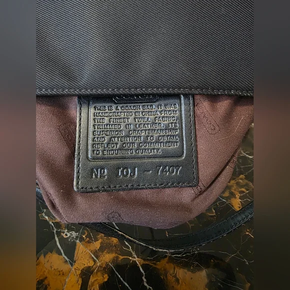 Vtg Coach Mercer Demi 7407 Shoulder bag Black Nylon Canvas Leather trim Y2K - Picture 15 of 17